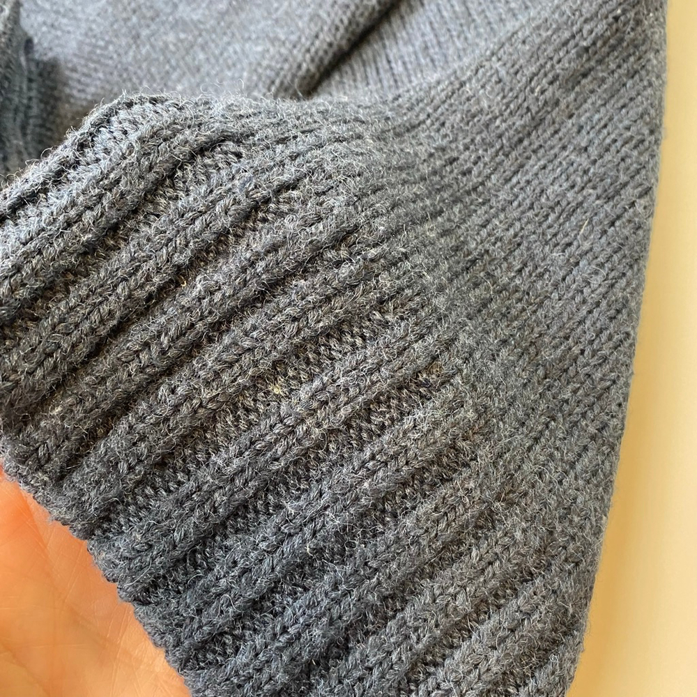 Fair Isle Sweater Blue Men’s Large Quarter Zip Canadiana Classic Outdoor Winter - Picture 12 of 12